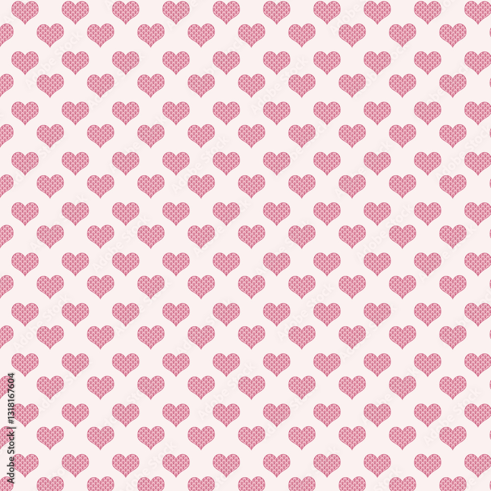 Love fabric paper and background with heart patterns for valentine's day, textured backdrop for christmas Love fabric paper and background with heart patterns for valentine's day, textured backdrop for christmas