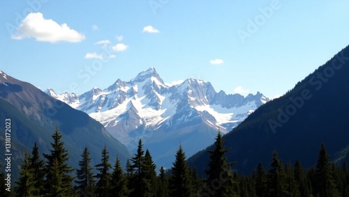 Glistening frozen formations, and colorful fusion of nature and civilization in majestic Swiss Alps.