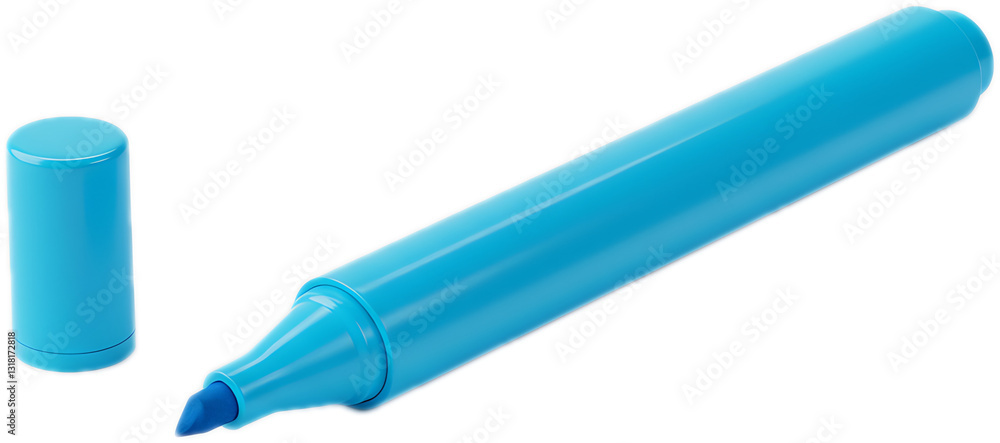 Blue marker isolated on white Blue marker isolated on white