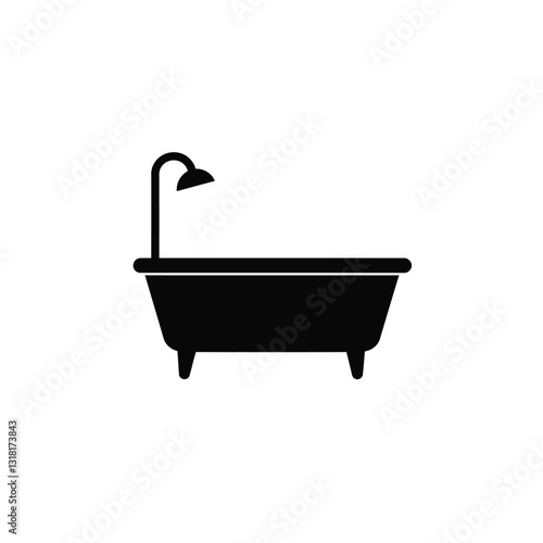 bath tub on white background