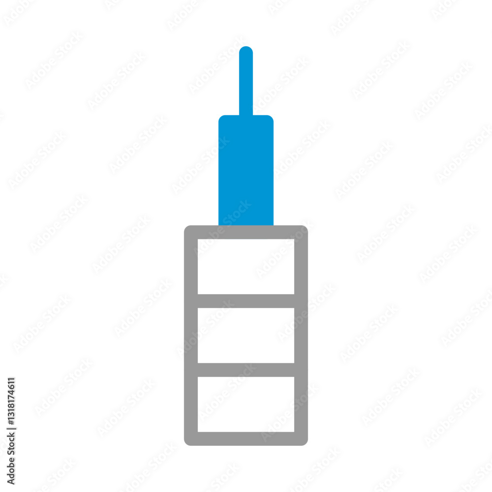 Blue Essential Oil Bottle Simple Vector Design Blue Essential Oil Bottle Simple Vector Design