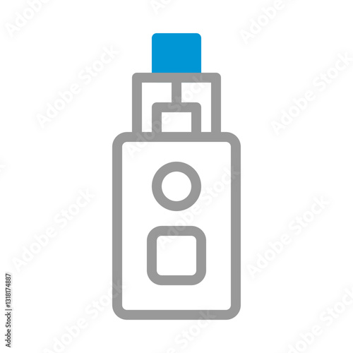 Simple Vaping Device Vector Icon Illustration
