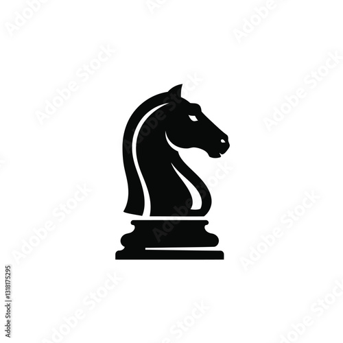 black chess knight