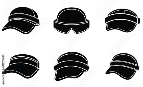 Visor silhouette vector