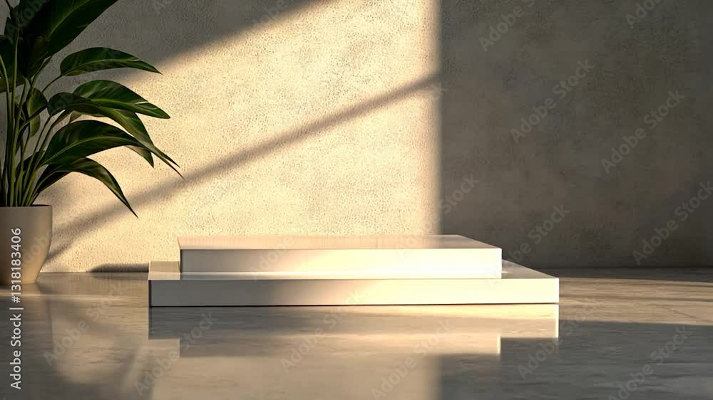 Minimalist, modern, product display podium Minimalist, modern, product display podium