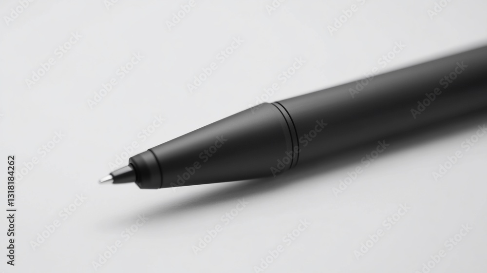 Sleek Black Pen Close-Up: Minimalist Design, Modern Writing Tool Sleek Black Pen Close-Up: Minimalist Design, Modern Writing Tool