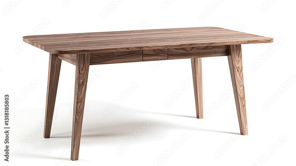 A wooden table with a drawer and a leg A wooden table with a drawer and a leg