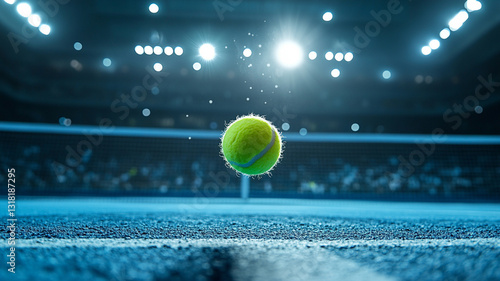 BOLA DE TENIS EM QUADRA DE SAIBRO