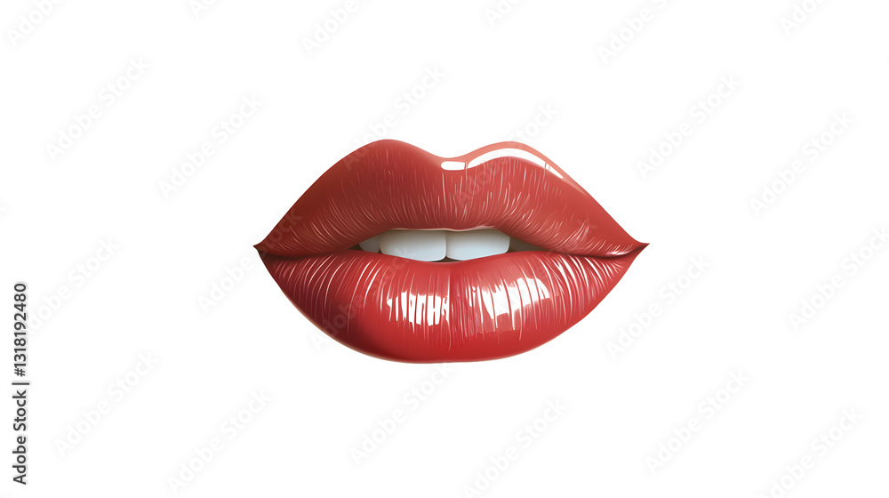 Obraz premium lips transparent background png