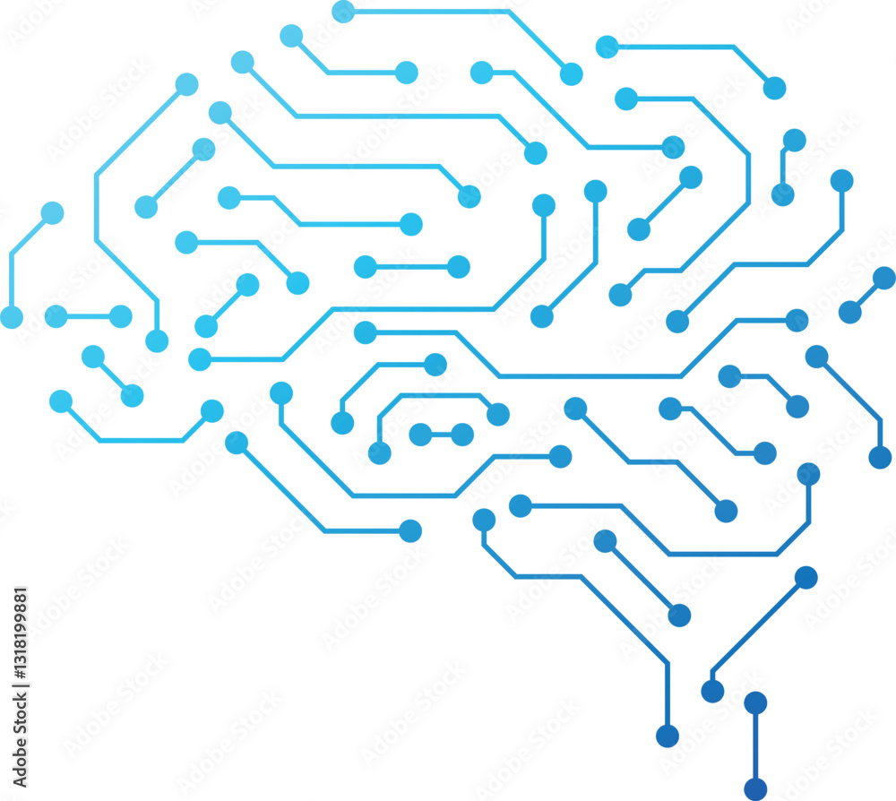 Electronic Brain Circuit Ai Technology Concept. Digital AI Brain. AI Technology Artificial General Intelligence Icon Electronic Brain Circuit Ai Technology Concept. Digital AI Brain. AI Technology Artificial General Intelligence Icon