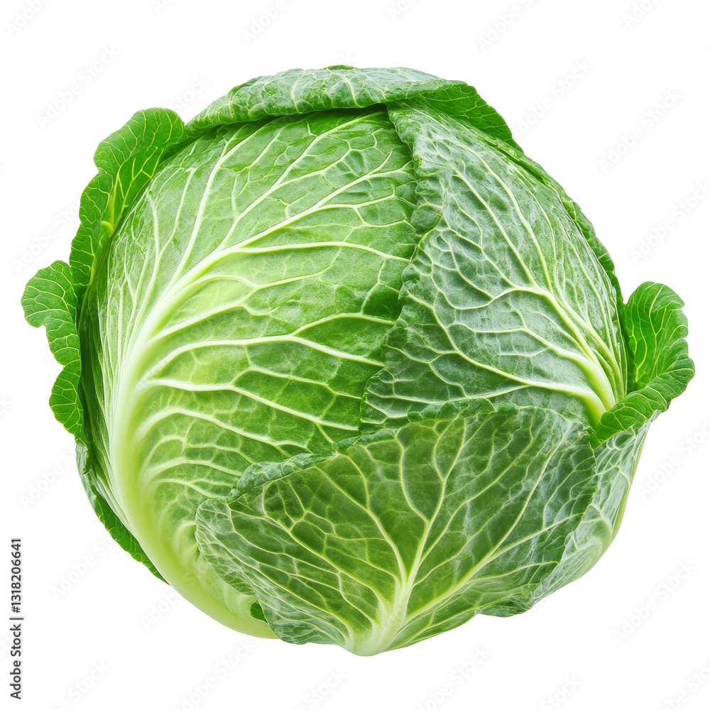 Fresh green cabbage resting on a clean transparent background highlighting its texture and vibrant color, Red cabbage on transparent background Fresh green cabbage resting on a clean transparent background highlighting its texture and vibrant color, Red cabbage on transparent background