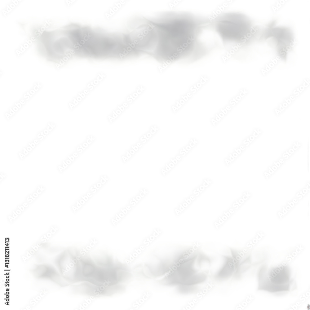 Obraz premium Framed Smoke Border Effect, Isolated on Transparent Background PNG