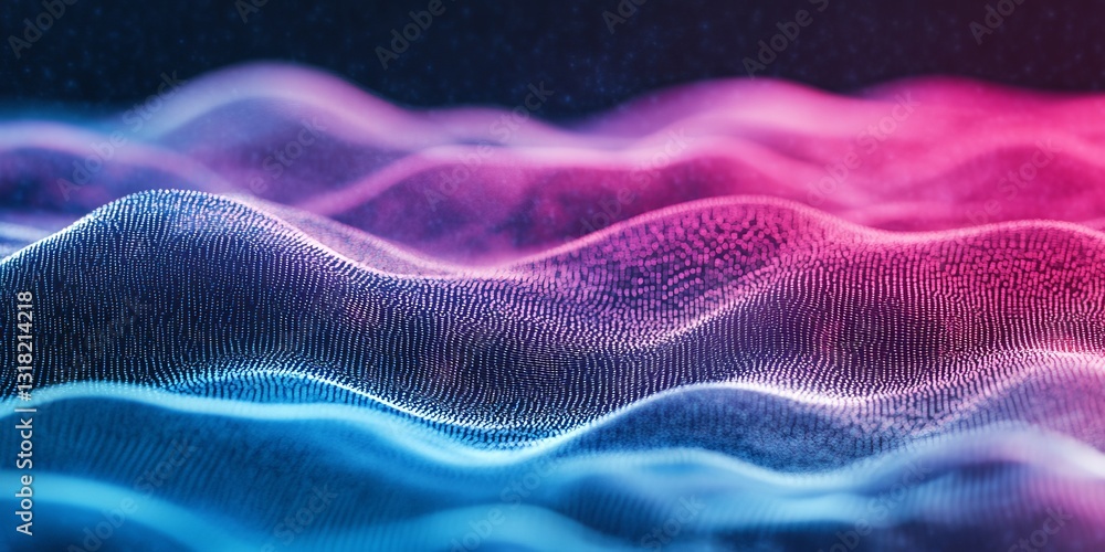 Explore a mesmerizing digital background featuring subtle noise patterns and dynamic waves, perfect for technology and IoT themes. Explore a mesmerizing digital background featuring subtle noise patterns and dynamic waves, perfect for technology and IoT themes.