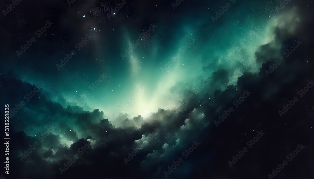Obraz premium Atmospheric textured abstract background with rough grain, deep color gradient, and soft bright glow, perfect for modern designs.