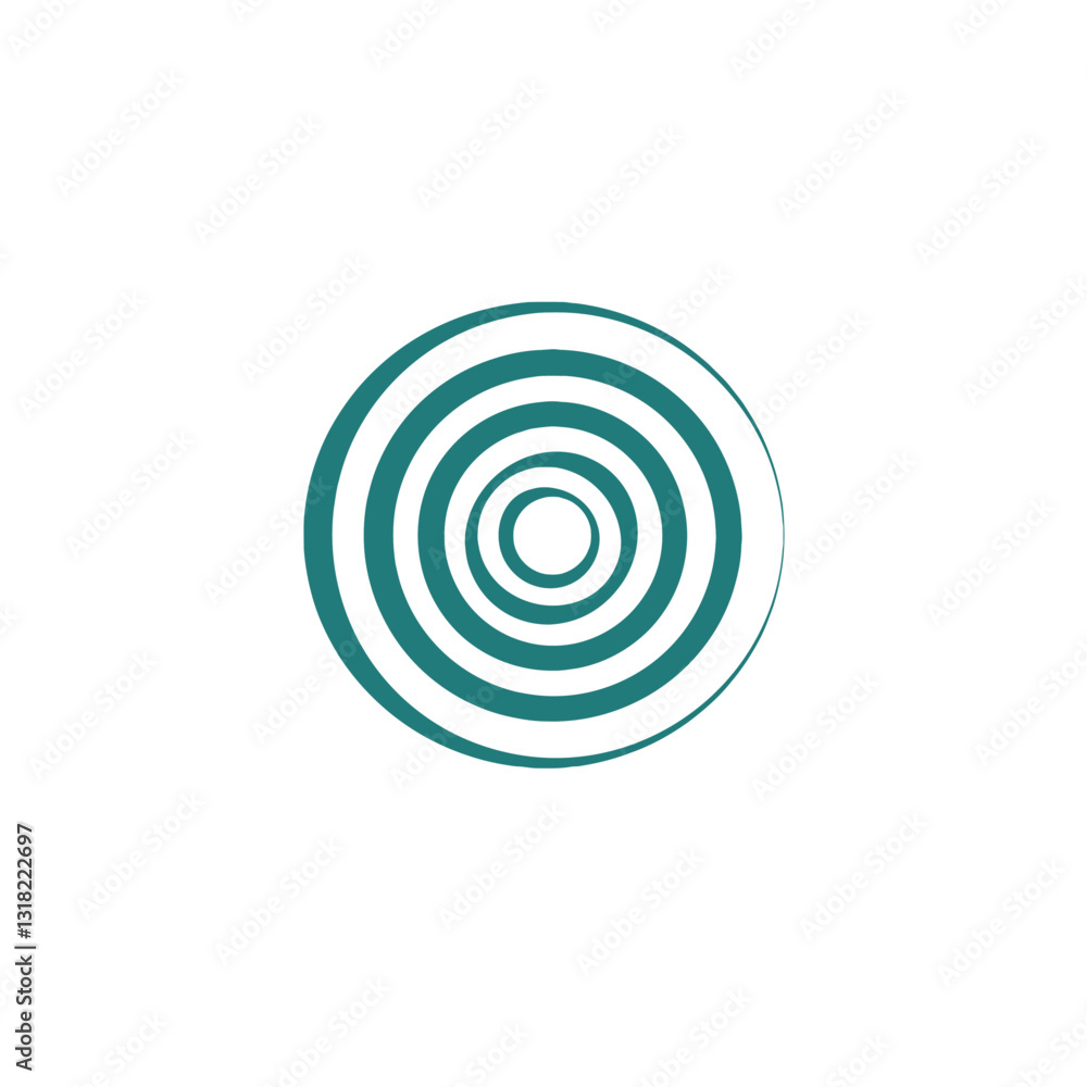 Concentric Circle Illustration with Symmetrical Design and Minimal Aesthetic Concentric Circle Illustration with Symmetrical Design and Minimal Aesthetic