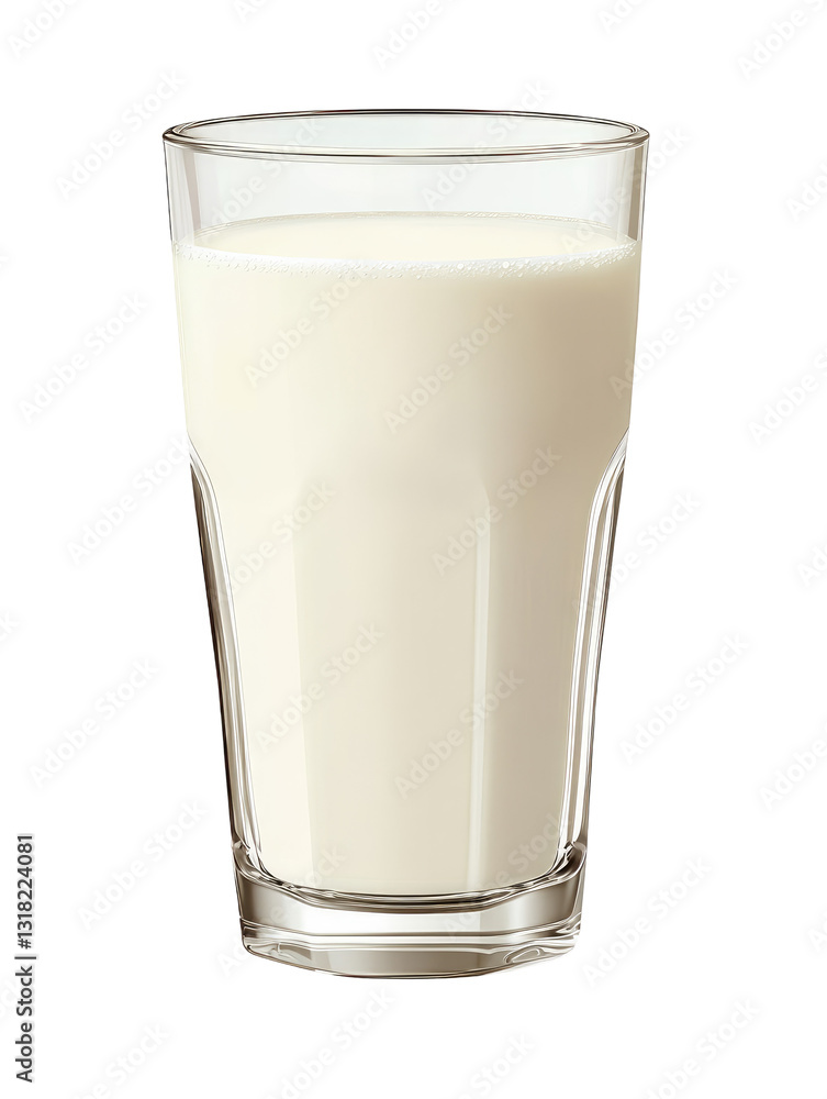glass of milk on transparent background glass of milk on transparent background