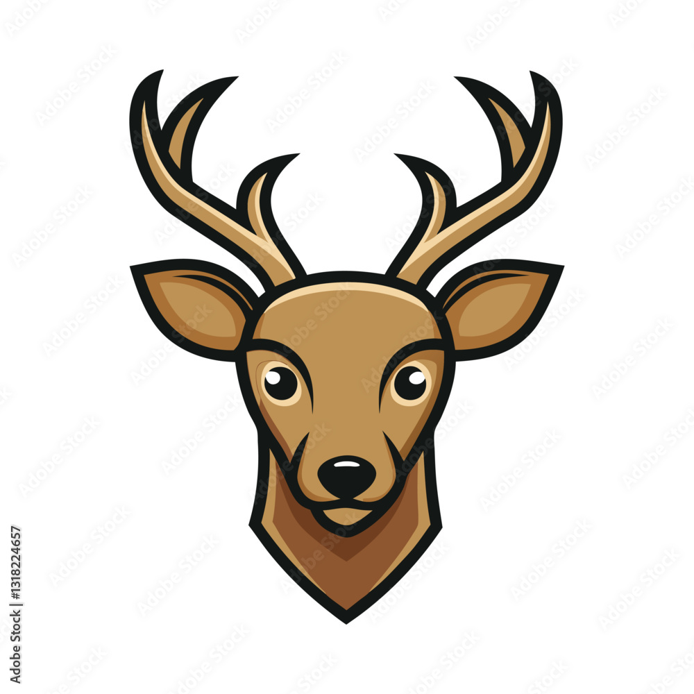 Fototapeta premium Deer Head Illustration