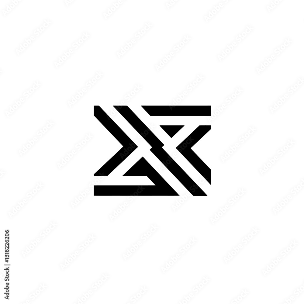 Abstract Black Geometric Design with Symmetrical Lines and Shapes Abstract Black Geometric Design with Symmetrical Lines and Shapes