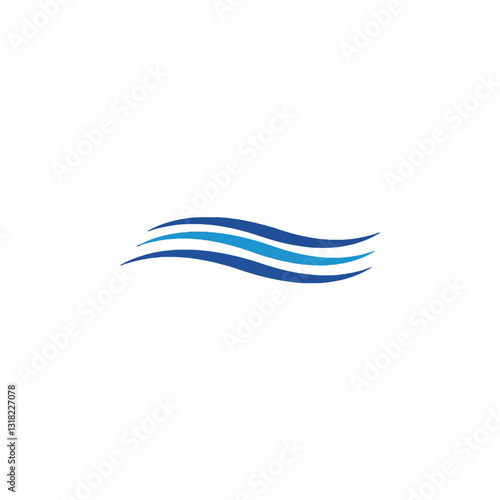 Free Download Abstract Blue Wave Lines on a Minimalistic White Background Illustration - GFXLoad
