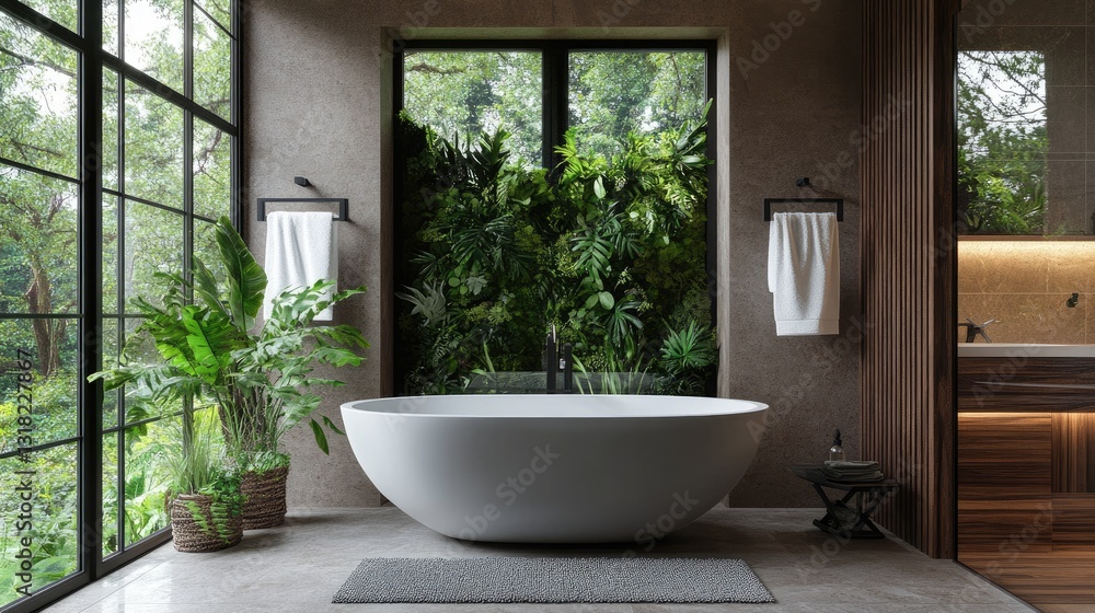 A heated towel rack with a sleek design, efficiently drying towels in a modern bathroom. A heated towel rack with a sleek design, efficiently drying towels in a modern bathroom.