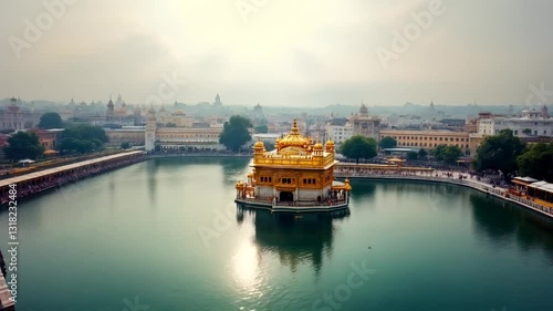 Golden Temple Amritsar drone view