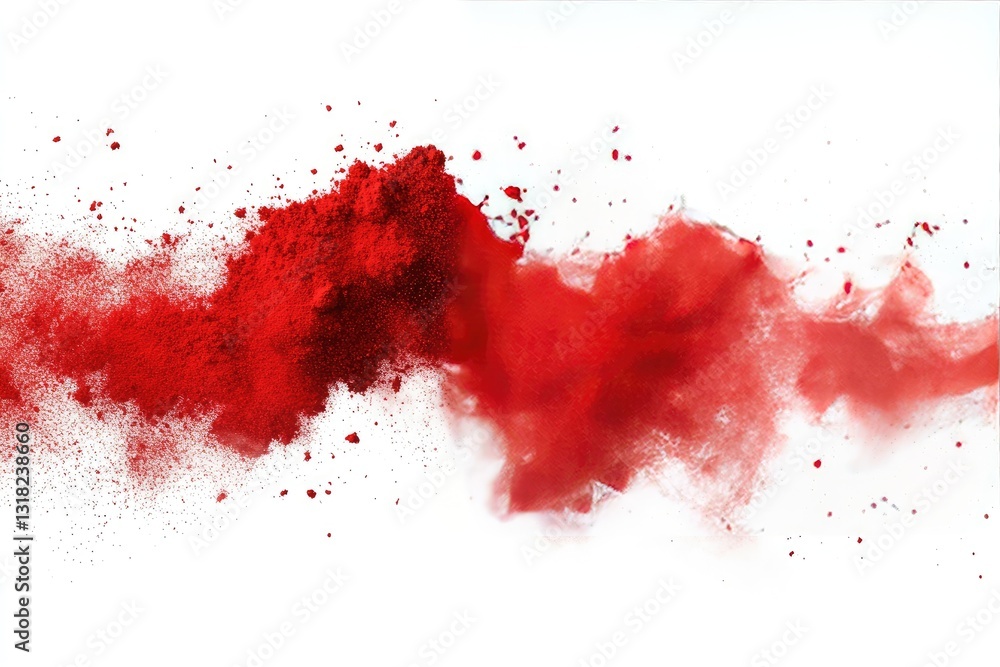 Red powder explosion on white background. (1) Red powder explosion on white background. (1)