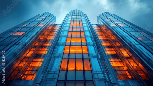 Wallpaper Mural Historic art deco skyscraper details contrasting with modern glass towers Torontodigital.ca