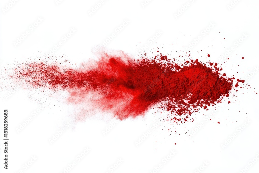 Red powder explosion on white background. (4) Red powder explosion on white background. (4)
