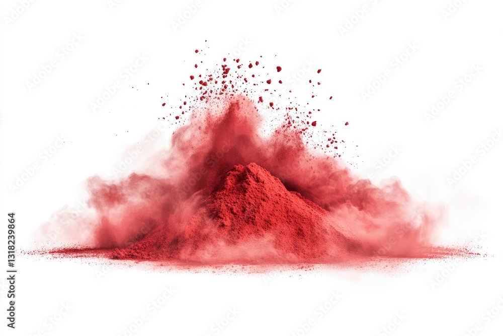 Red powder explosion on white background. (3) Red powder explosion on white background. (3)