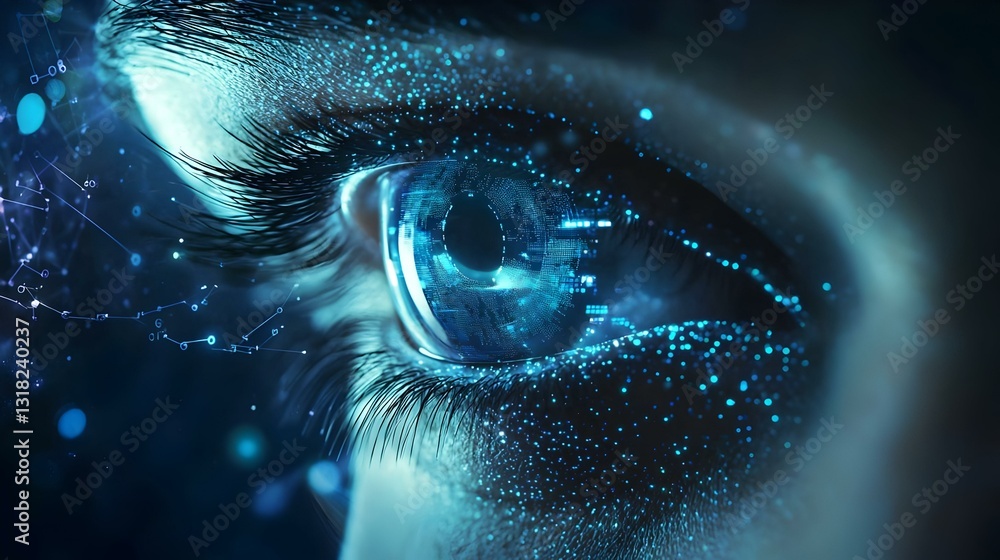 Business executive uses artificial intelligence
