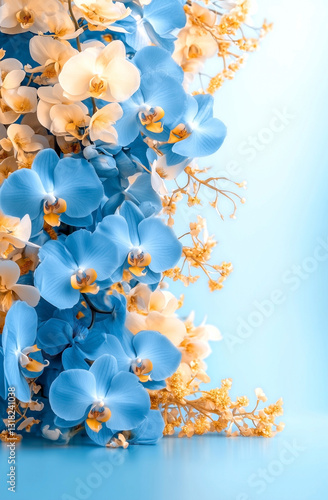 orchid flowers with a pink and orange background, detailed illustrations of the flowers, digital art techniques, close-up shots, high resolution, colorful background