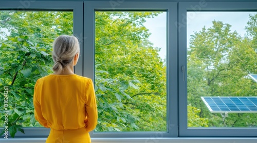 Smart Windows With Integrated Solar Panels That Adjust Tinting and Generate Energy Based on Sunlight Exposure . Free Download Smart Windows With Integrated Solar Panels That Adjust Tinting and Generate Energy Based on Sunlight Exposure . - GFXLoad