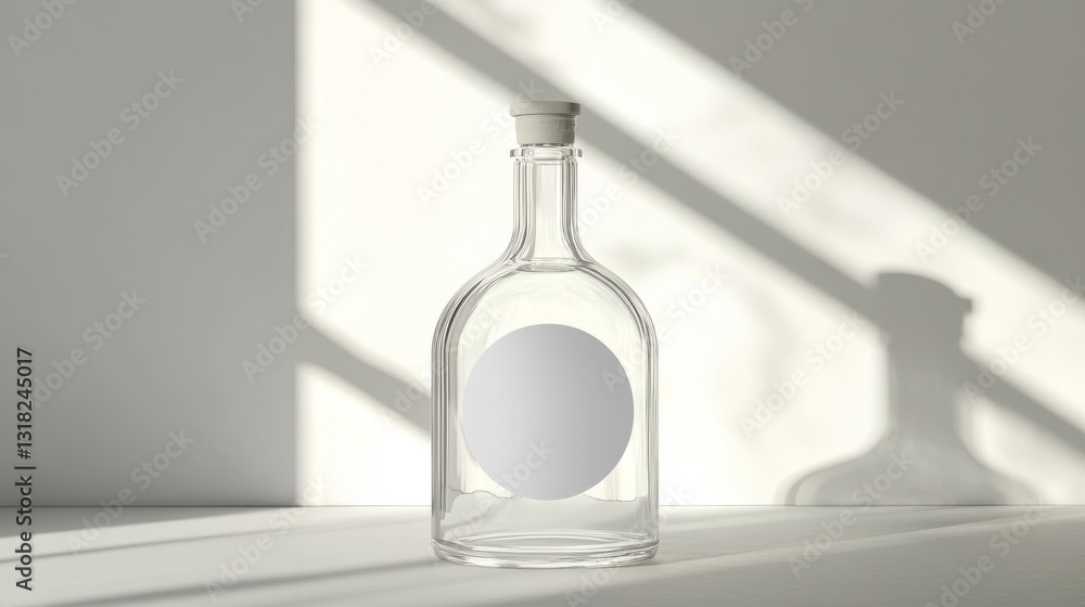 Generic Mockup Circular View Logo Bottle Text Sticker Generic Mockup Circular View Logo Bottle Text Sticker