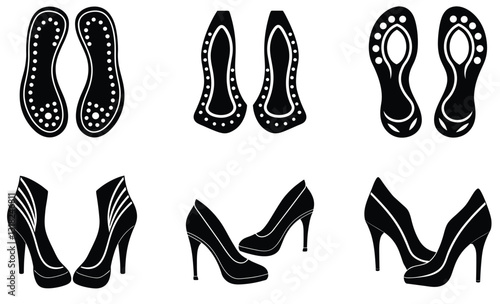 Heel Grips silhouette vector