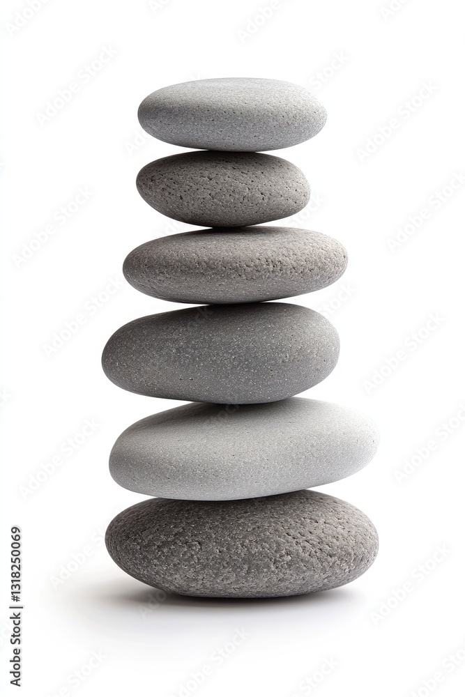 Stacked grey stones on white background. (1) Stacked grey stones on white background. (1)