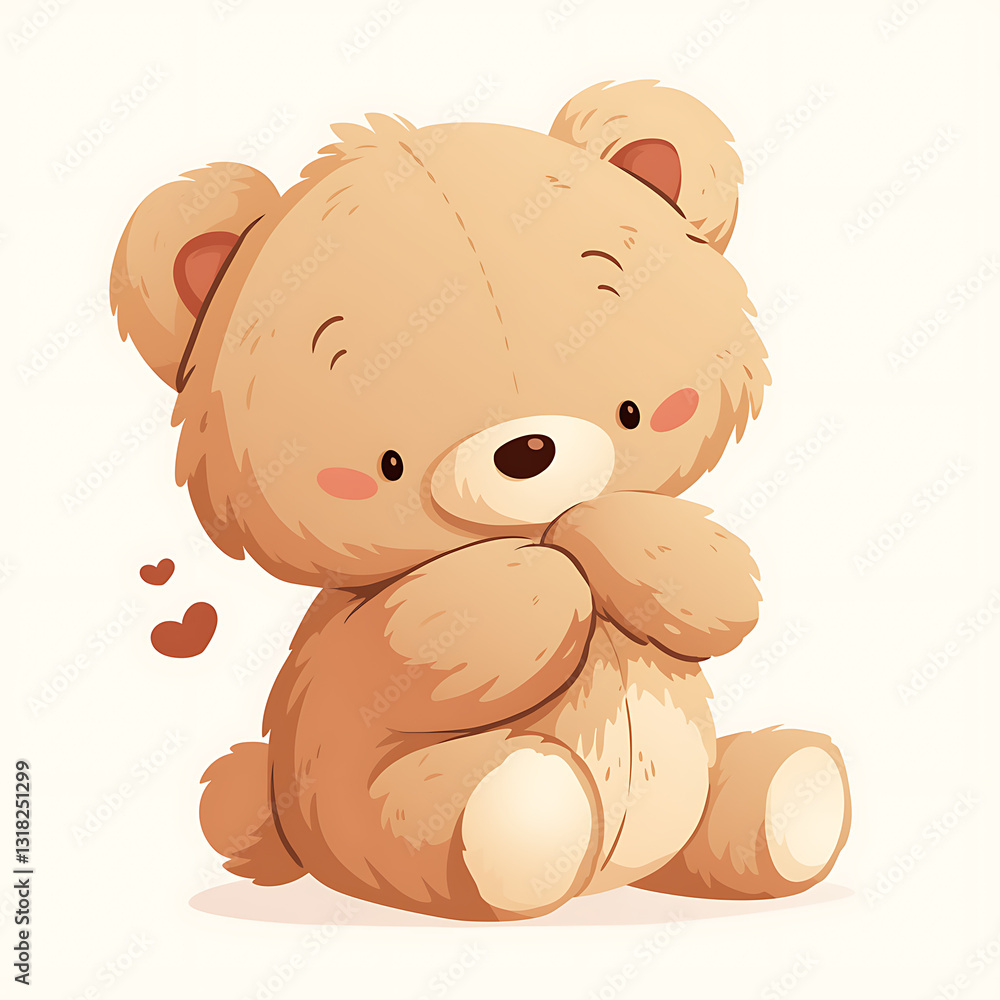 Obraz premium Adorable and Playful Bear Engaged in Various Activities, Minimalist and Logo-Style Designs illustrator