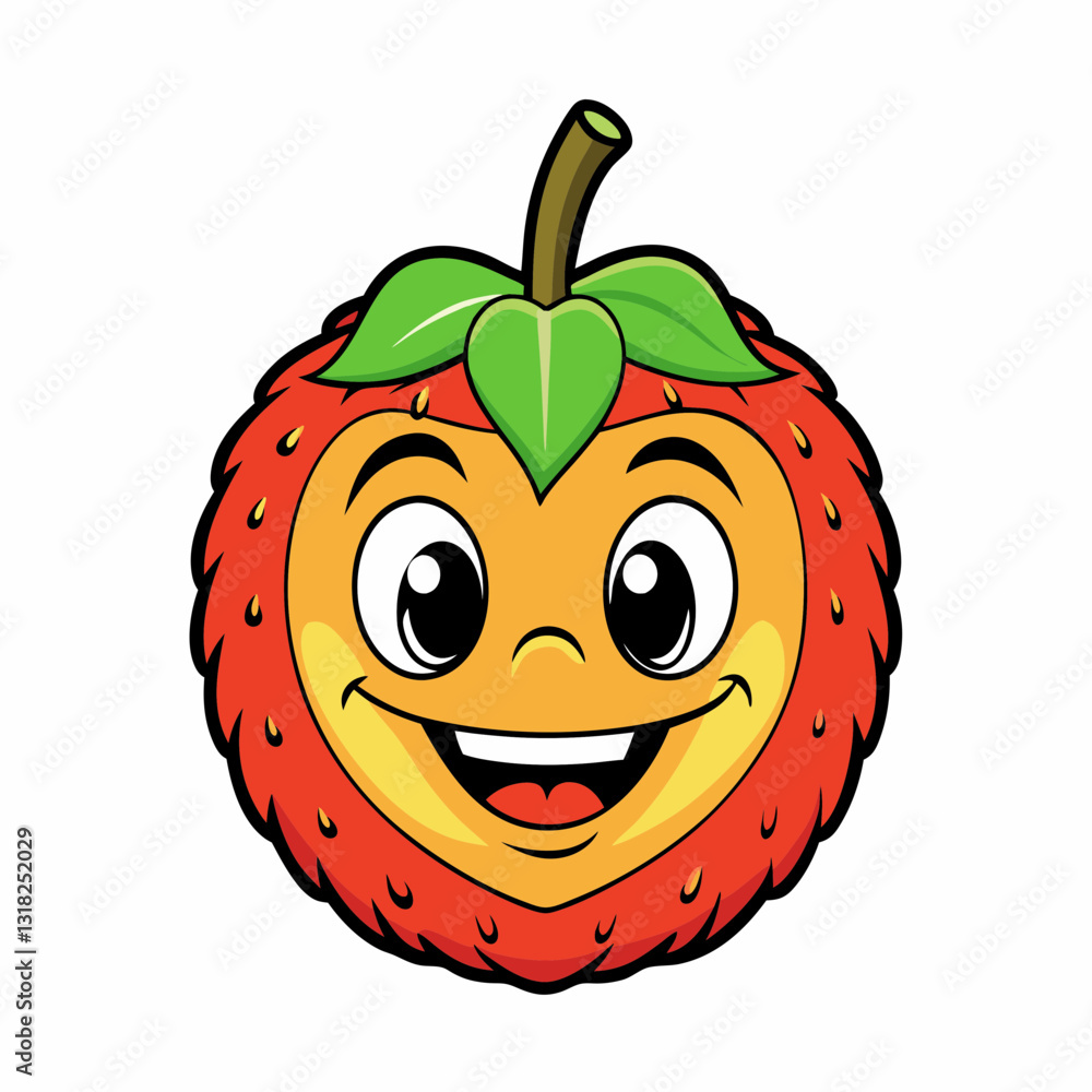 Obraz premium funny cartoon apple