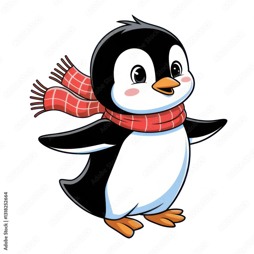 Fototapeta premium penguin in winter png cut out