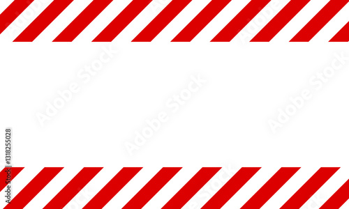 warning blank announcement message template, work safety warning, red on white background vector illustration