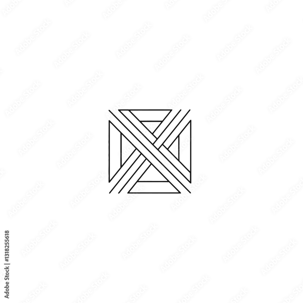 Abstract Geometric Lines Design