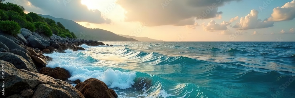 Fototapeta premium La naturaleza marina se transforma con el cambio de estaciones, ecosistema, biolog?a, temperatura