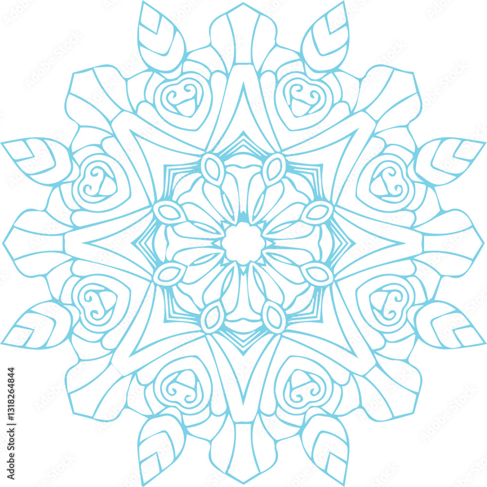 Beautiful flower art and mandala vector design Beautiful flower art and mandala vector design