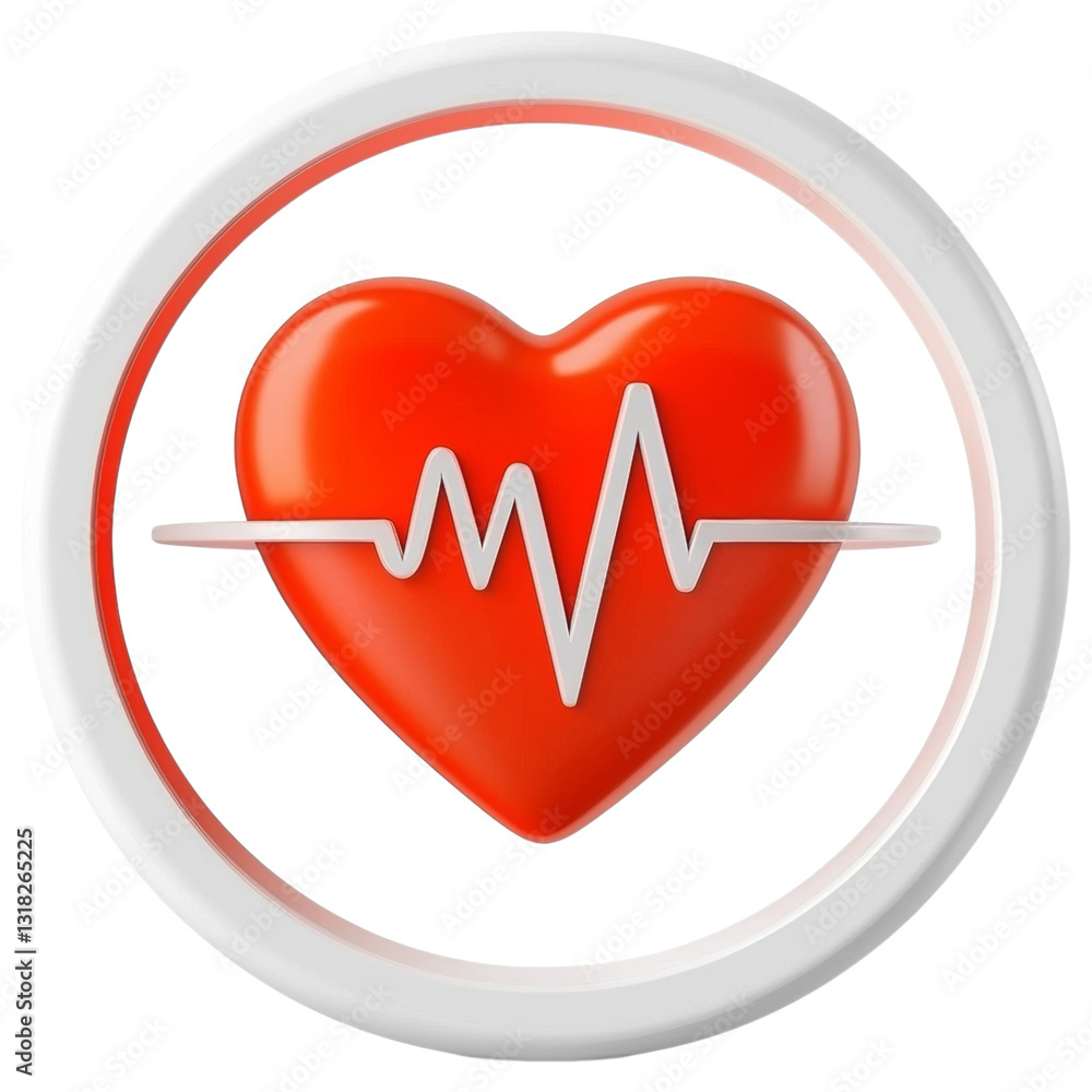 vibrant red heart with ECG line symbolizes health and vitality vibrant red heart with ECG line symbolizes health and vitality