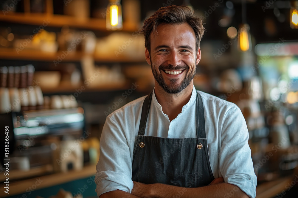 Smiling bari bari enjoying coffee in a cozy cafe, surrounded by books and soft music, creating a warm and inviting atmosphere. Smiling bari bari enjoying coffee in a cozy cafe, surrounded by books and soft music, creating a warm and inviting atmosphere.