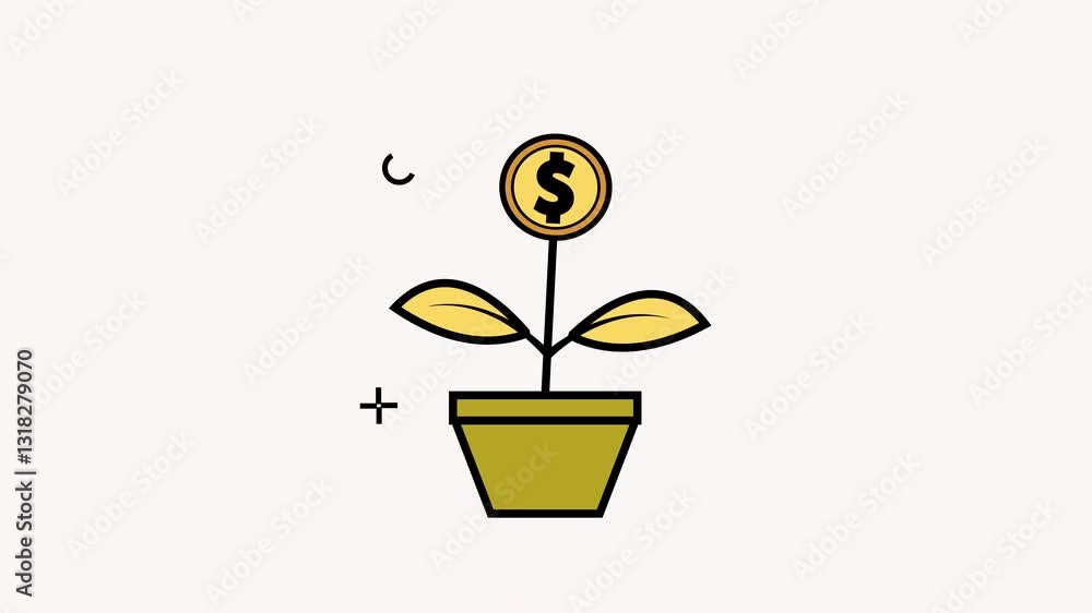money tree animation icon motion graphic money tree animation icon motion graphic