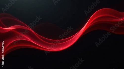 Abstract Crimson Wave A Dynamic Swirl of Rich Red Hues Against a Deep Black Background