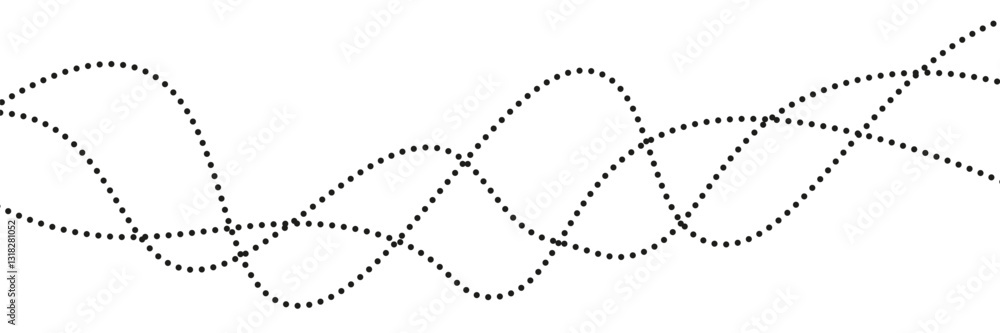 Flowing dot particles wave pattern halftone black gradient smooth curve shape isolated on transparent background. Vector in concept of technology Flowing dot particles wave pattern halftone black gradient smooth curve shape isolated on transparent background. Vector in concept of technology