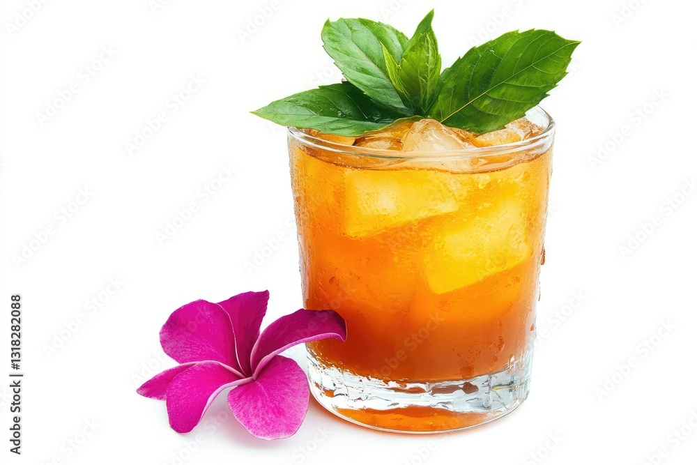 Sharp Image of Mai Tai Isolated on White Background Sharp Image of Mai Tai Isolated on White Background