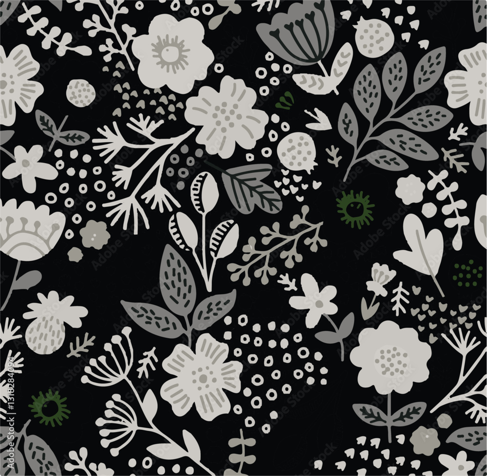 Floral seamless pattern with blossom flowers Floral seamless pattern with blossom flowers
