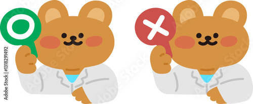 세계보건의날 동물 캐릭터 의사선생님